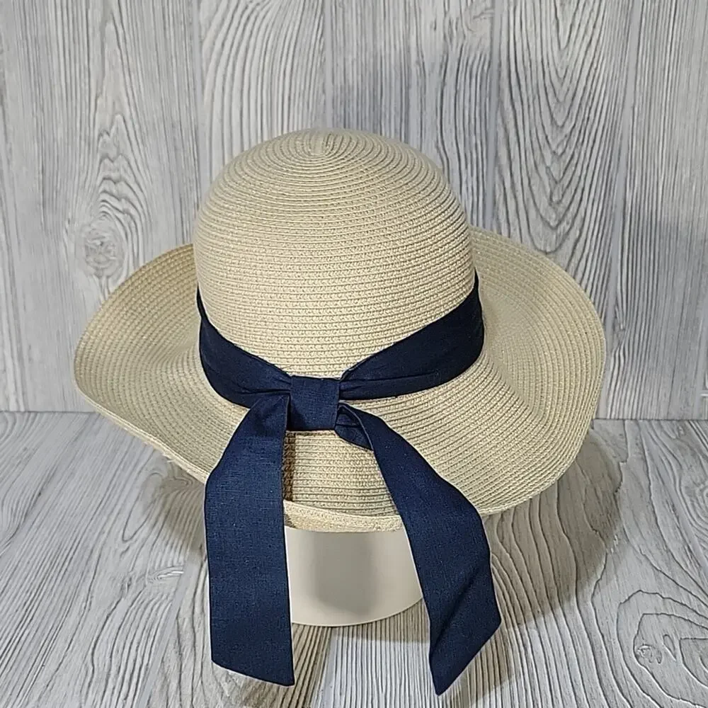 Furtalk Bow Detail Medium Brim Floppy Hat - Picture 4 of 8